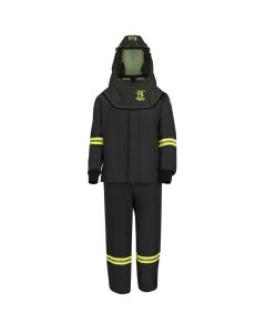 OBRTCG75B-EL-2XL image(0) - Oberon Suit Kit - Arc Flash - 75 Cal TCG&trade; - Comes with Hood, Coat and Bib Coveralls - With EZ Lift - Color: Black - Size: 2XL