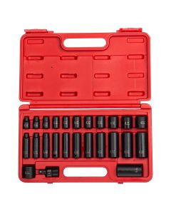SUN3325 image(1) - SUNEX SOCKET SET, 3/8" DRIVE SAE IMPACT SET 25 PCS