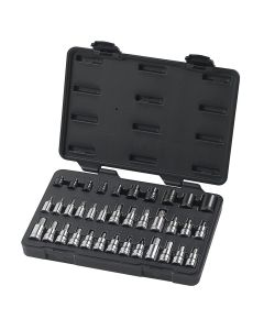 KDT80726 image(0) - GearWrench 36 Piece 1/4 Inch, 3/8 Inch & 1/2 Inch Drive Standard Hex, E-Torx & Torx Bit SAE/Metric Socket Set