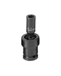 Grey Pneumatic SOC 5.5 MM 1/4D IMP UNIV 6PT