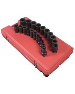 SUNEX 1" Drive 21 Piece SAE Deep Impact Socket Set