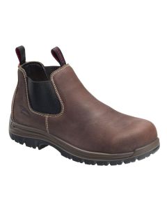 Avenger Foreman Romeo Series - Men's Mid Top Slip-On Boots - Composite Toe - IC|EH|SR|PR - Brown/Black - Size: 8.5M
