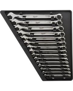 MLW48-22-9515-X image(0) - Milwaukee Tool 15-Pc Max Bite Combination Wrench Set - Metric Comfortable I-Beam Handle Design