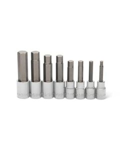 GearWrench 7 Piece 1/2 Inch Drive Metric Mid Length Hex Bit Socket Set