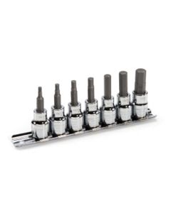 JSP78373 image(0) - J S Products 7-Piece 3/8-Inch Drive Hex Bit Socket Set