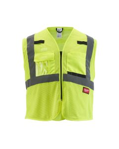 MLW48-73-5114 image(4) - Milwaukee Tool Class 2 High Visibility Yellow Mesh Safety Vest - 4XL/5XL