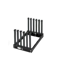 Equalizer Industries Constructed of heavy-gauge steel with a powder-coat finish for all-weatherprotection and low maintenance. Secures windshields in place with theproprietary finger-lock design to prevent damage in transit. Made in the USA. 5-Slot With 1