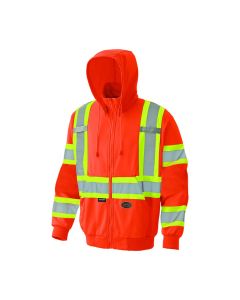 SRWV1060550U-3XL image(0) - Pioneer Pioneer - Hoodie - Hi-Viz Micro Fleece Zip Style - Hi-Viz Orange - Size 3XL