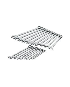 S K Hand Tools WRENCH SET COMBINATION 19 PC METRIC LONG HI POLISH