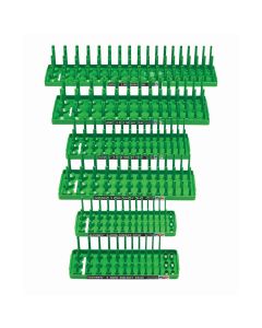 Hansen Global 6 Piece 3 Row Socket Tray Set - Green