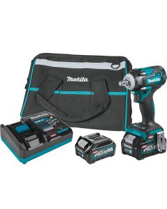MAKGWT04D image(0) - 40V max XGT&reg; Brushless Cordless 4-Sp 1/2" Sq. Drive Impact Wrench Kit w/ Friction Ring Anvil, var. spd., rev., L.E.D. Light, bag (2.5Ah)
