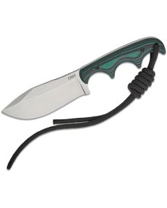 CRK2376 image(0) - CRKT (Columbia River Knife) Minimalist Nessmuk Fixed Blade Outdoor Survival Knife - Green