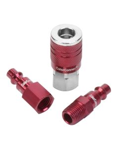 LEGA73452D image(2) - Legacy Manufacturing COLORCONNEX TYPE D 3PC 1/4" BODY COUPLER & PLUG KI