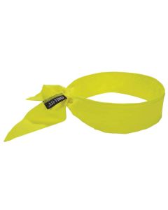 Ergodyne 6702 Lime Evap. Cooling Bandana - Embedded Polymers - Tie