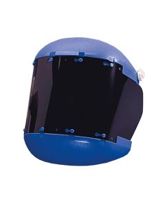 Sellstrom Sellstrom- Face Shield - 380 Series - 6.5" x 19.5" x 0.040" Window - Shade 5 IR - Ratcheting Headgear - Dual Crown