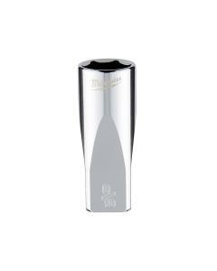 MLW45-34-9021 image(1) - Milwaukee Tool 1/4" Drive 9/16" SAE 6-Point Deep Socket with FOUR FLAT Sides, Vanadium Steel, Chrome