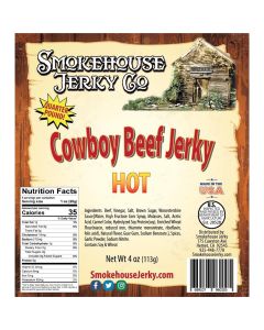 THS689107-960105 image(0) - Tender Heifer Snack Co. Cowboy Cut Hot Beef Jerky 4 Ounce