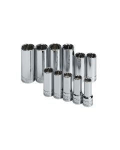 S K Hand Tools SOCKET SET 3/8IN. DRIVE 11PC METRIC DEEP 12 POINT