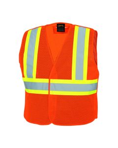 SRWV1030550U-SM image(0) - Pioneer Pioneer - Tear Away Mesh Safety Vest - Hi-Vis Orange - Size S/M