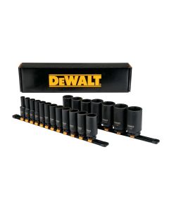 DeWalt  19 Piece 1/2 in Drive Deep Impact Socket Set 6 PT