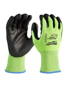 Milwaukee Tool 12 Pk Hi-Vis Cut Lvl 2 Poly Dip-XL