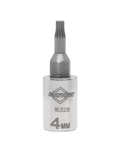 MAY16328 image(1) - Mayhew Mayhew 4 MM Triple Square Short Insert Socket Bit, 1/4-Inch Drive