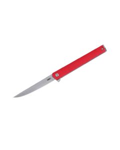 CRK7097RX image(0) - CRKT (Columbia River Knife) CEO Flipper Folding EDC Pocket Knife with Silver Blade - Red