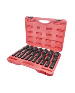KTI38202 image(4) - K Tool International Socket Set Metric Impact 1/2 in. Deep 26 Piece