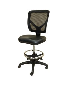 ShopSol Workbench Chair w/ vinyl seat and  mesh backrest