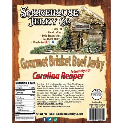 THS608603-663495 image(0) - Tender Heifer Snack Co. Carolina Reaper Beef Jerky 7 Ounce - Beef Jerky