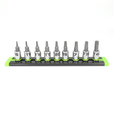 GETGE9ASTSRPT image(0) - Grip Edge Tools 9-PC 1/4" Dr RPT Star Driver Set