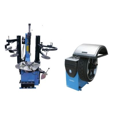 ATETCWB-COMBO9-FPD image(0) - Atlas Automotive Equipment Atlas Equipment TC289DAA Rim Clamp Tire Changer + WB11 Wheel Balancer Combo Package