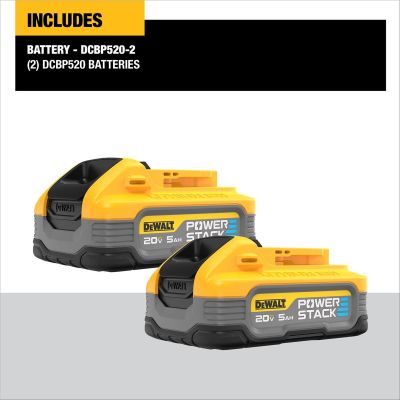 DWTDCBP520-2 image(0) - DeWalt POWERSTACK 5AH BATTERY 2 - PACK