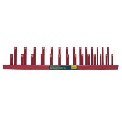 KTI72473 image(0) - K Tool International Socket Holder 1/2 Inch Drive SAE Red