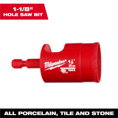 MLW49-56-0518 image(0) - Milwaukee Tool 1-1/8 Inch Diamond Max Hole Saw Bit