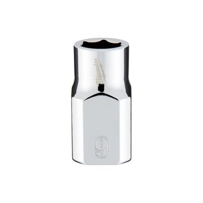 MLW45-34-9079 image(0) - Milwaukee Tool 3/8" Drive 9mm Metric 6-Point Socket with FOUR FLAT Sides, Vanadium Steel, Chrome