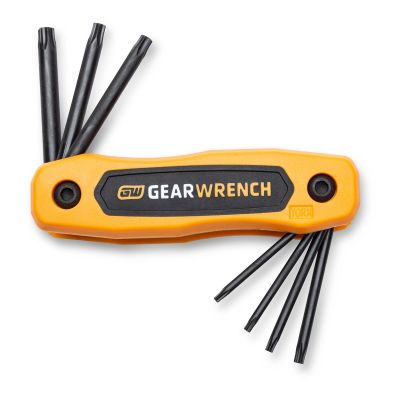 KDT83507 image(0) - GearWrench 8 Piece Tamper Proof Torx Folding Hex Key Set