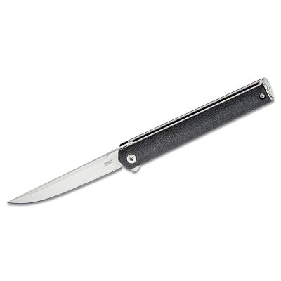 CRK7097 image(0) - CRKT (Columbia River Knife) CEO Flipper Folding EDC Pocket Knife with Silver Blade - Black