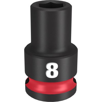 MLW49-66-6132 image(0) - Milwaukee Tool SHOCKWAVE Impact Duty 3/8"Drive 8MM Standard 6 Point Socket