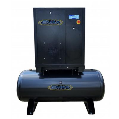 EMXERI0201203 image(0) - Emax Compressor 20HP 3PH Industrial Rotary Screw Compressor-120 Gal Tank Mount