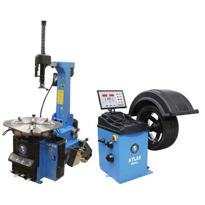 ATETCWB-COMBO3-FPD image(0) - Atlas Automotive Equipment Atlas Equipment TC755 Rim Clamp Tire Changer + WB49-2 Wheel Balancer Combo Package