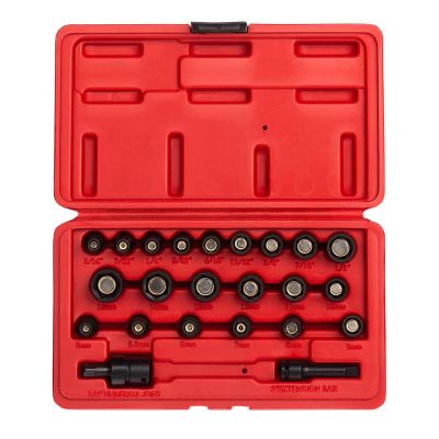 SUN1818 image(0) - SUNEX IMPACT SOCKET SET 1/4 DR. 23PC MASTER MAGNETIC