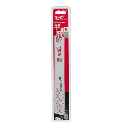 MLW48-01-2703 image(0) - Milwaukee Tool 9" 10 TPI The Torch SAWZALL Blades (10 PK Bulk)