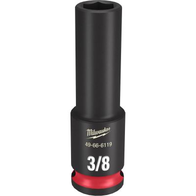 MLW49-66-6119 image(0) - Milwaukee Tool SHOCKWAVE Impact Duty 3/8"Drive 3/8" Deep 6 Point Socket