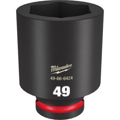MLW49-66-6424 image(0) - Milwaukee Tool SHOCKWAVE Impact Duty 3/4"Drive 49MM Deep 6 Point Socket