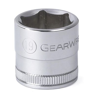 KDT80387 image(0) - GearWrench 3/8 Inch Drive 6 Point Standard Metric Socket 19mm
