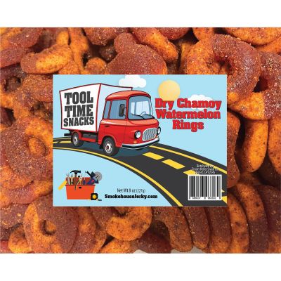 THS689107-963182 image(0) - Tender Heifer Snack Co. 8oz Dry Chamoy Watermelon Rings