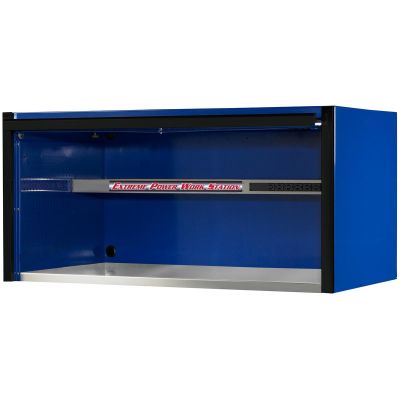 EXTEX5501HCQBLBK image(0) - Extreme Tools EXQ Series 55in W x 30in D Professional Extreme Power Workstation Hutch Blue w Black Handle