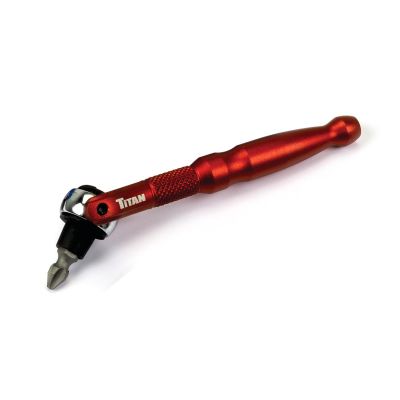 TIT11321 image(0) - Titan 1/4 in. Drive Aluminum Swivel Head Micro Bit Driver
