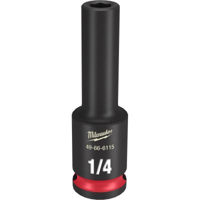 MLW49-66-6115 image(0) - Milwaukee Tool SHOCKWAVE Impact Duty 3/8" Drive 1/4" Deep 6 Point Socket
